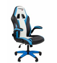 Офисное кресло Chairman Game 15 Россия экокожа черный/голубой/белый